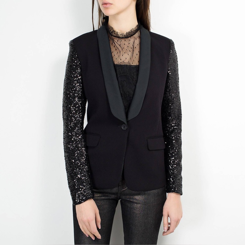 Michael Kors Sequin Tuxedo Jacket